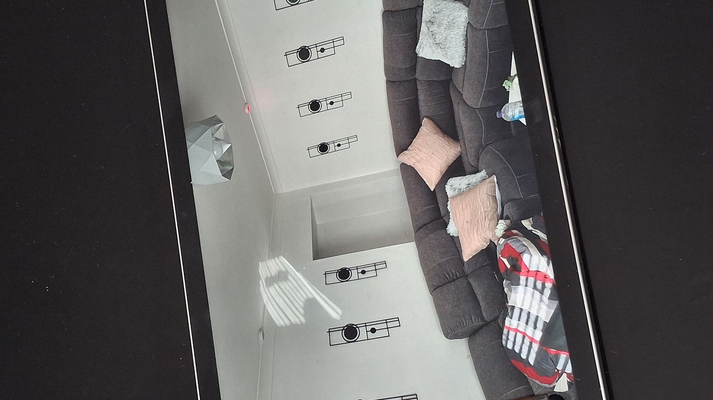 The layout being planned on a tablet