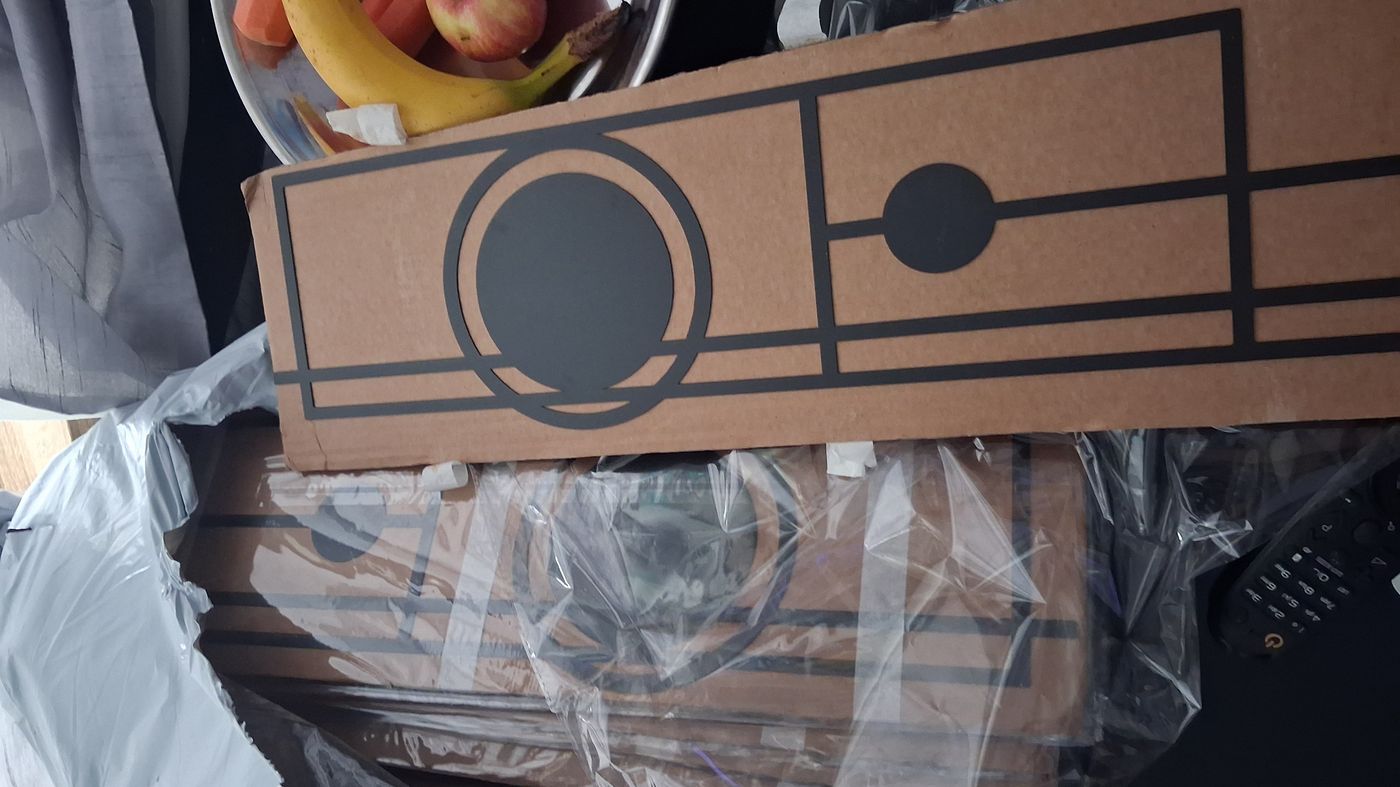 A panel arriving in its packaging